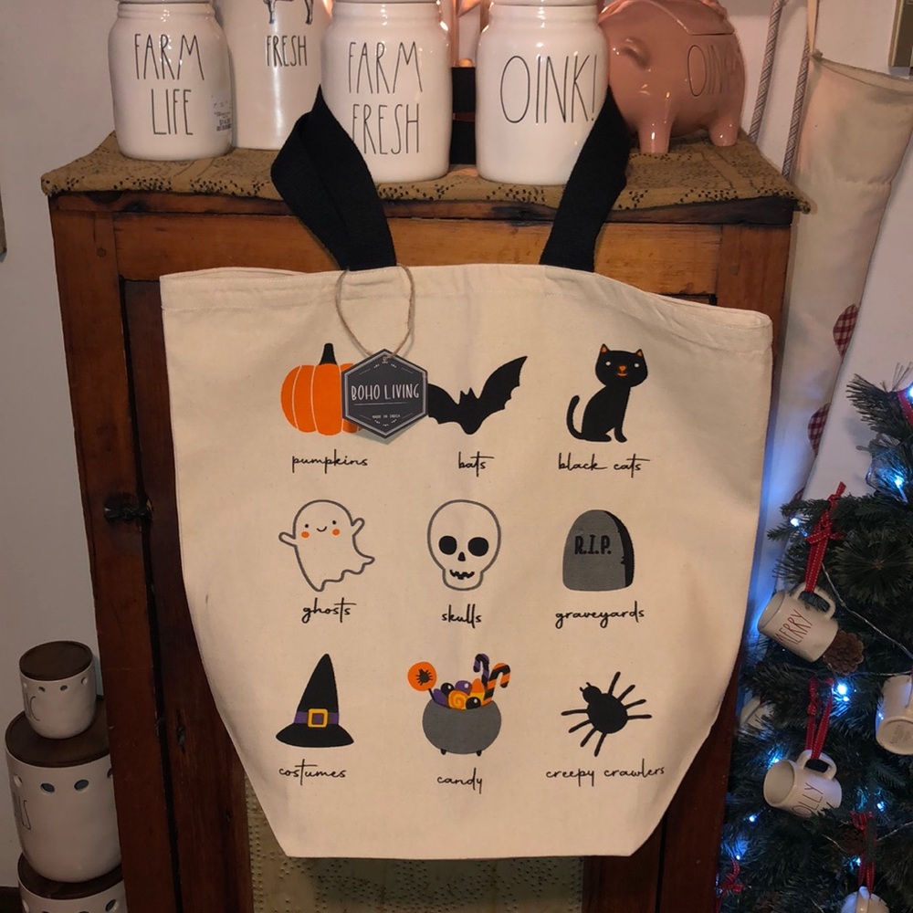 Boho Living Halloween Tote Bag Extra Large Size